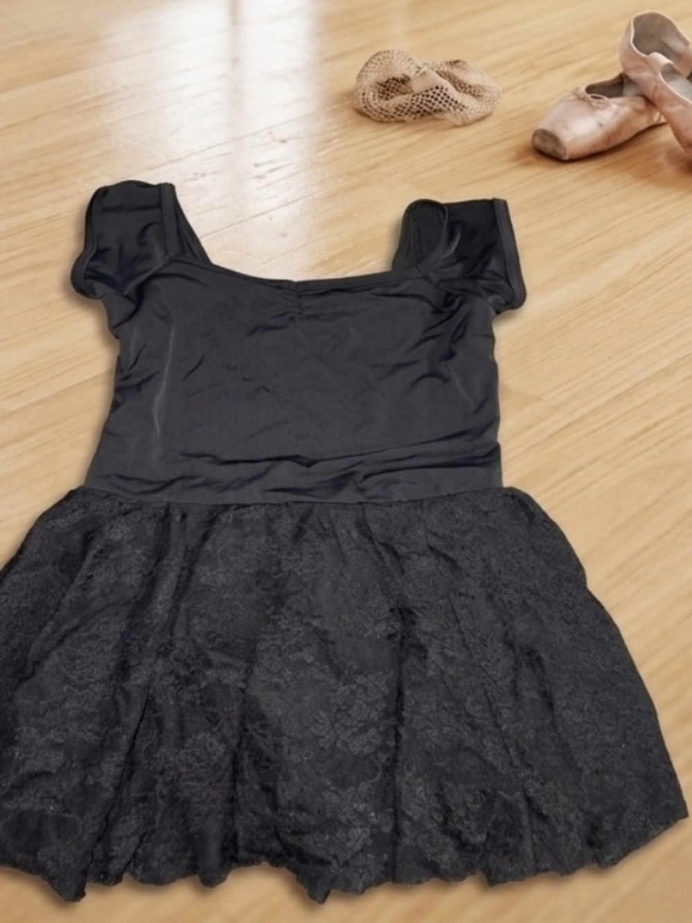 balera Black Lace Ballet Dress for Girls